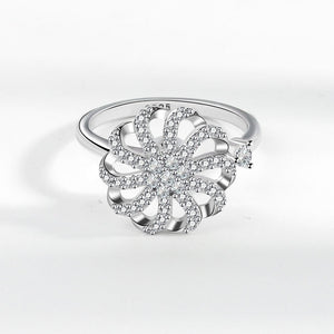 Flower Anxiety Fidget Spinner Statement Ring - Perimade & Co.