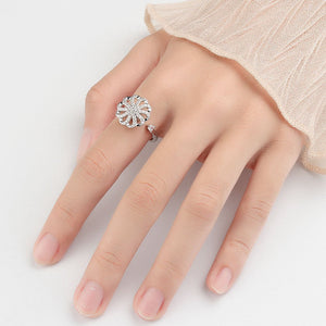 Flower Anxiety Fidget Spinner Statement Ring - Perimade & Co.