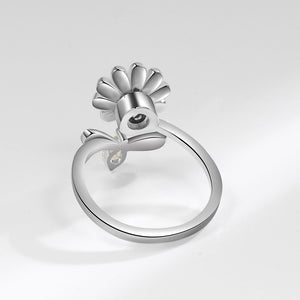 Flower Bee Anxiety Fidget Spinner Bypass Ring - Perimade & Co.