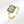 Gold ring with diamond accents on a white background
