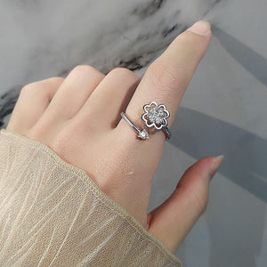 Four Leaf Clover Fidget Spinner Bypass Ring - Perimade & Co.