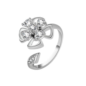 Four Leaf Clover Fidget Spinner Bypass Ring - Perimade & Co.