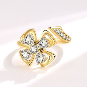 Four Leaf Clover Fidget Spinner Bypass Ring - Perimade & Co.