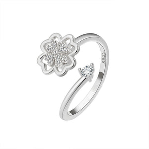 Four Leaf Clover Fidget Spinner Bypass Ring - Perimade & Co.