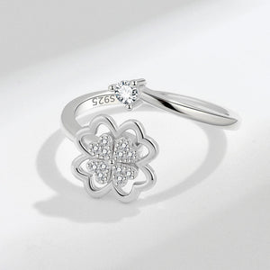 Four Leaf Clover Fidget Spinner Bypass Ring - Perimade & Co.