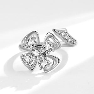 Four Leaf Clover Fidget Spinner Bypass Ring - Perimade & Co.