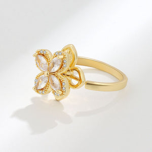 Four Leaf Clover Fidget Spinner Statement Ring - Perimade & Co.