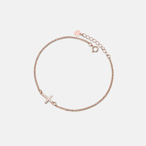Gold Cross Charm Stacking Bracelet - Perimade & Co.