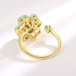 Green Four Leaf Clover Fidget Spinner Ring - Perimade & Co.