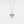 Rose gold heart-shaped locket necklace on a light gray background