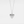 Silver heart-shaped locket necklace on a light gray background