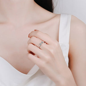 Heart - Cut Moissanite Bow Engagement Ring - Perimade & Co.