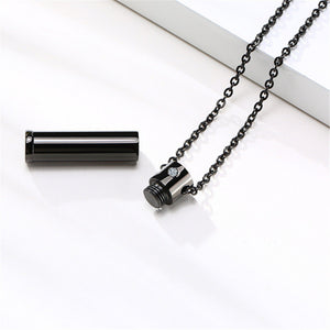 Human Ash Cylinder Urn Pendant Necklace - Perimade & Co.