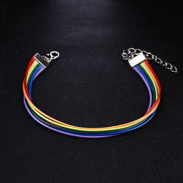 Rainbow LGBTQ Braided Couple Bracelet