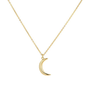 Crescent Moon Charm Pendant Necklace