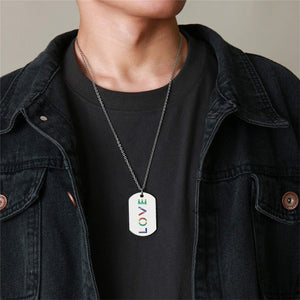 Rainbow LGBTQ Pride Love Charm Necklace