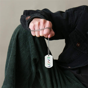 Rainbow LGBTQ Pride Love Charm Necklace