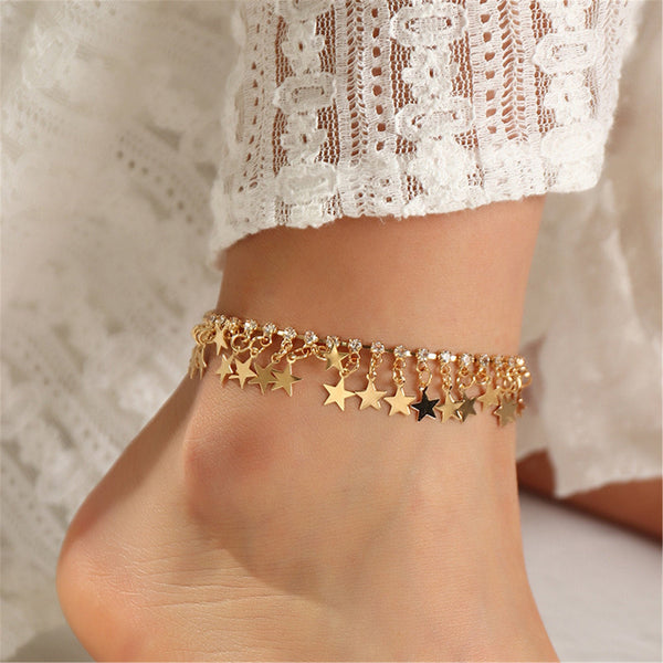Star Gold Charm Ankle Bracelet Anklet