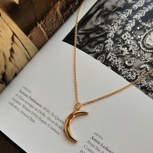 Crescent Moon Charm Pendant Necklace