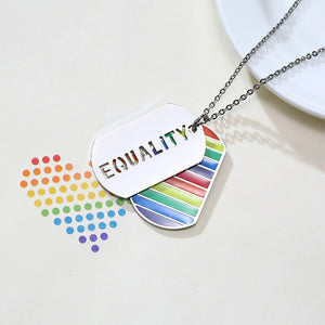 Rainbow LGBTQ Pride Love Charm Necklace