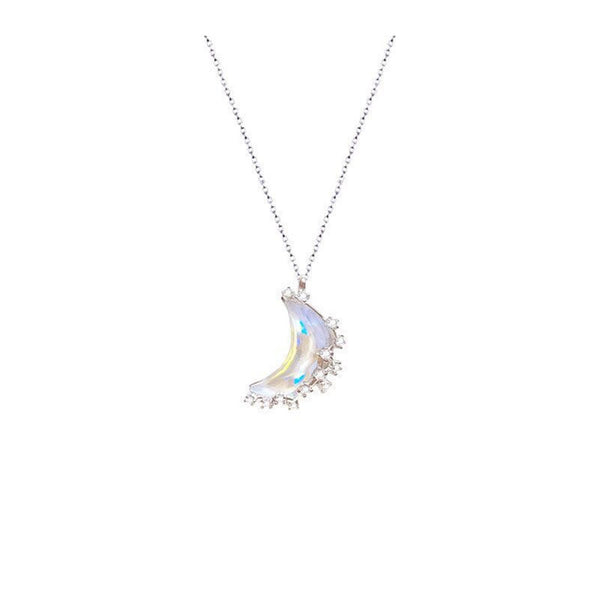 Amazon.com: Blue Moon Opal Necklace, Once in a Blue Moon Necklace, Blue Opal  Charm Stone Jewelry, Sparkly Minimalist Lunar Opal, Crescent Women Child  Necklace, Gift for Her : Handmade Products