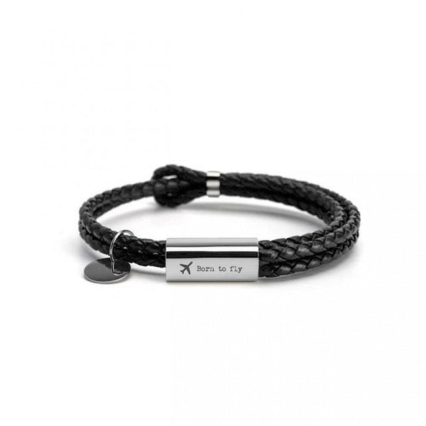 Pandora Moments Double Black Leather Bracelet | Sterling silver | Pandora US