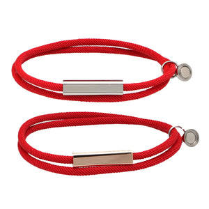 Custom Magnetic Couple Matching Rope Bracelet
