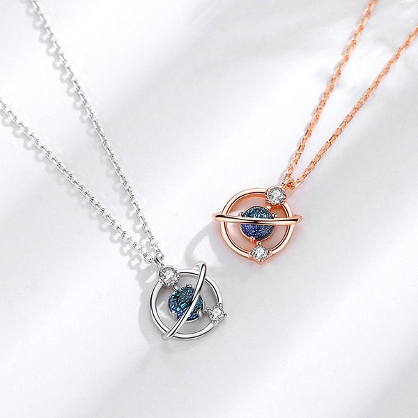 Planet Space Couple Matching Necklace