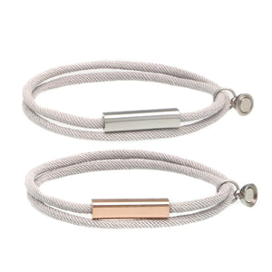 Custom Magnetic Couple Matching Rope Bracelet