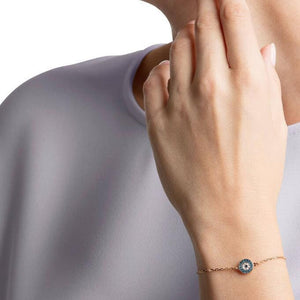 Evil Eye Crystal Charm Stacking Bracelet