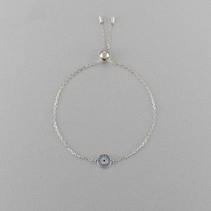 Evil Eye Crystal Charm Stacking Bracelet