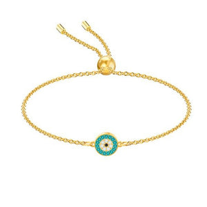 Evil Eye Crystal Charm Stacking Bracelet