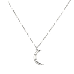 Crescent Moon Charm Pendant Necklace