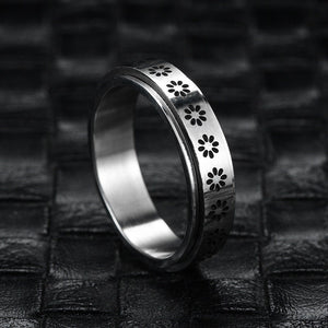 Sun Star Moon Daisy Fidget Couple Ring