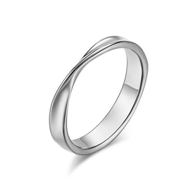 Mobius Band Couple Matching Ring
