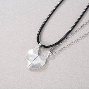 Magnetic Heart Couple Matching Rope Necklace