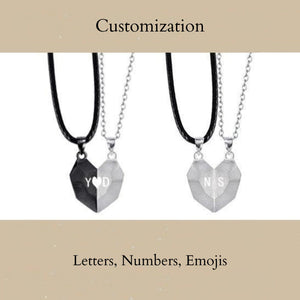 Magnetic Heart Couple Matching Rope Necklace