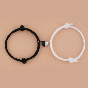 Magnetic Heart Couple Matching Rope Bracelet