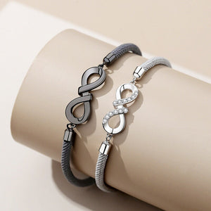 Infinity Mobius Couple Matching Rope Bracelet