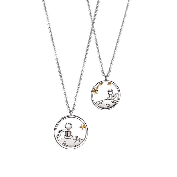 The Little Prince Fox Couple Necklace