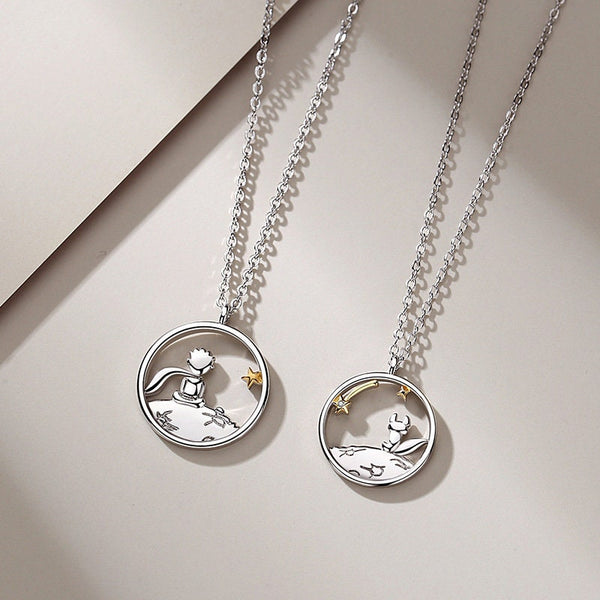 The Little Prince Fox Couple Necklace