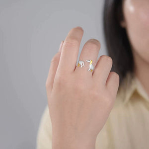 Dachshund Puppy Dog Stacking Wrap Ring