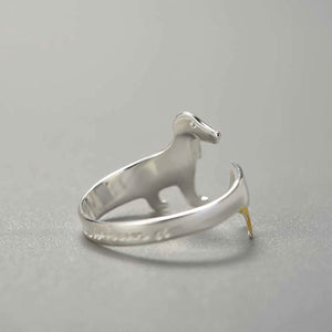 Dachshund Puppy Dog Stacking Wrap Ring
