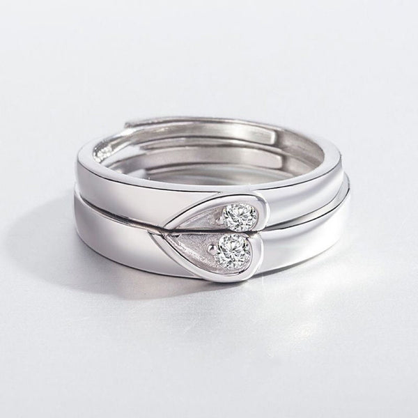 Heart Couple Matching Promise Ring