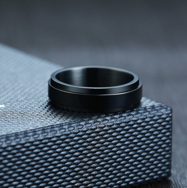 Custom 6mm Anxiety Fidget Spinner Ring