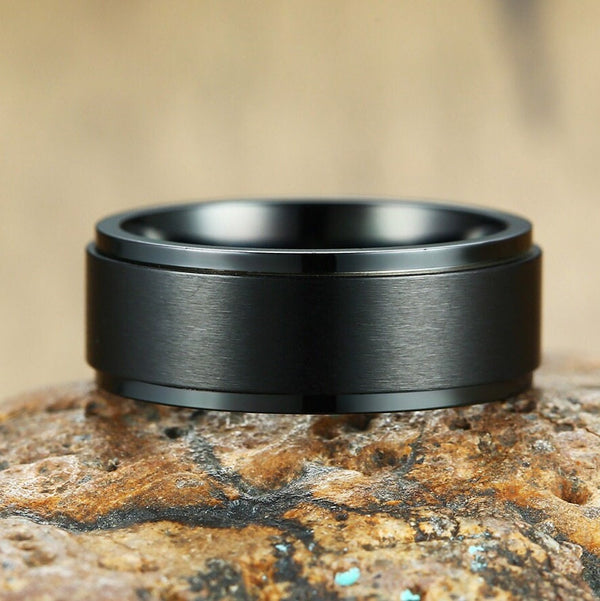Fidget Spinner 8mm Couple Band Ring