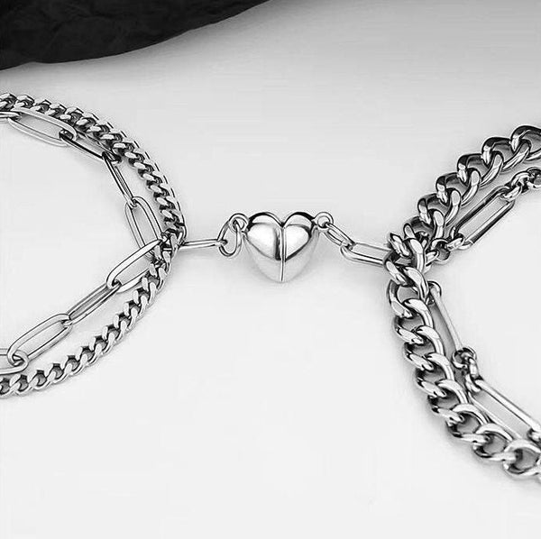 Magnetic Heart Couple Matching Bracelet