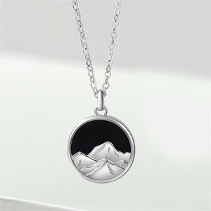 Mountain Ocean Matching Couple Necklace