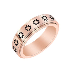 Sun Star Moon Daisy Fidget Couple Ring