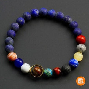 Sun Moon Star Solar System Bead Bracelet